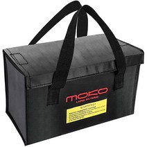 최대 보호 블랙을 위한 MoKo 내화폭발방지 배터리 세이프 백 저장고 안전 슬리브 백 및 충전 후크 앰프 루프 폐쇄