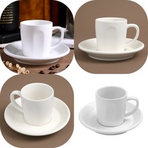 마트498 모던 도자기 커피잔 세트(180ml) 화이트 카푸치노잔 모던 홍차 티팟 유리컵 홈카페 믹스커피잔 호텔커피잔