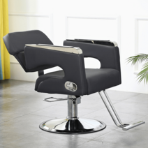 이발소 의자 미용실 메이크업 트랜디 두피관리 다용도, 표준, 오버핏그레이블루