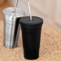 콜드컵 스텐 빨대 아이스 TUMBLER 진공 텀블러 블랙