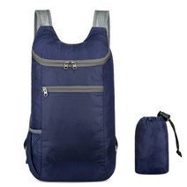 10L 경량 접이식 스포츠 백팩 남녀 공용 초경량 아웃도어 여행용, Navy blue