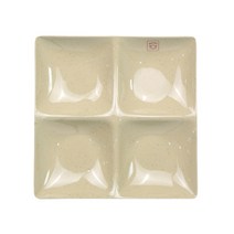 원데이 멜라민그릇 10종 업소용 반찬그릇 앞접시 안주 식당, 사각나눔접시 4절