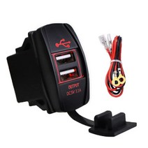 시거잭 시가 차량용 멀티 시거잭220v 파워아울렛 변환기 멀티탭 퓨즈 매립형 어댑터 12-24V 자동차 USB 충, 06 Red add wire