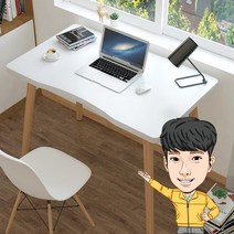 심플 책상 700 800 1000 컴퓨터책상 공부 조립형책상 사무실테이블, 화이트