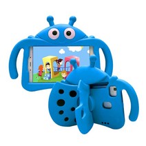 Tading Alcatel Joy Tab 2 아동용 케이스 어린이 친화적인 충격 방지 보호 스탠드 핸들 커버 알카텔 2020 8인치 태블릿(모델 9032Z) 남아 여아용 귀여운 무, Blue