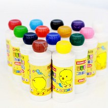 동아 노랑병아리 딩동댕 그림물감 200ml 흰색, 30개