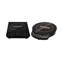 정품 Nuwe Pro Chef 인덕션 쿡탑 NSF 인증 상업용 등급 휴대용 강력한 1800W 대형 8인치 가열 코일 94 온도 설정 5°F에서 100°F - 575, Induction Cooktop + Cooktop/ 1