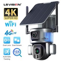 실외CCTV ip카메라 cctv 카메라 추천 무선 lsvision 4k 8mp 태양광 360° ptz 10x 줌 4g sim wifi 보안 야외 휴머노이드 추적 컬러 나이트 캠, 와이파이 10xzoom add128g