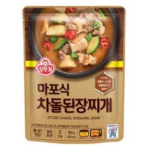 오뚜기 마포식 차돌 된장찌개 500g 1개 즉석국 야외캠핑 간편식 찌개, 2개