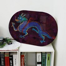 아트박스/꾸밈 pc964-폼아크릴액자58CmX38Cm타원_재물의청룡그림, 이미지2