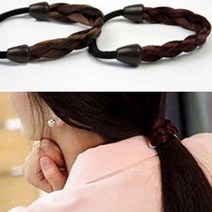 더예뻐진너 가발머리묶기 땋은머리끈 벼머리끈 가발머리끈 벼머리 포니테일머리끈 헤어끈 곱창머리끈 곱창