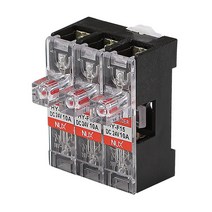 휴즈홀더 DC 12V~24V 10A 3P Ø6X30mm 휴즈용 HY-F15-3D