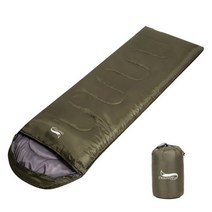 Desertamp fox 성인용 초경량 침낭 1kg 휴대용 3 시즌 하이킹 캠핑 백패킹 침낭 자루 포함, 01 Dark green