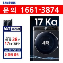 삼성 상업용세탁기 WF17M9100KG / 숙박업 / 빨래방창업/요양원 /, 차콜그레이