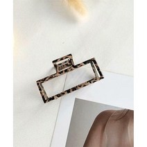 레오파드 호피 무늬 슬림 프레임 헤어 머리 집게핀 청순 반묶음 여성스러운 예쁜
