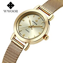 여성 손목시계 패션시계 트렌디 wwoor 여성용 유명 브랜드 시계 탑 럭셔리 로즈 골드 여성 팔찌 시계 여성 패션 손목 시계 reloj mujer /999ea