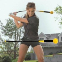 400g 탄성 샤프트 골프 스윙 트레이너 연습기, 남성용-옐로우