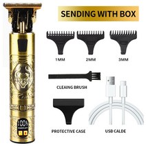 헤어 트리머 hair trimmer electr shaver hair clipper 전문 면도기 수염 이발사 0mm 신사 커팅 머신 남성 이발 스타일, 44