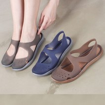 프리티슈 여름 젤리 플랫 샌들 젤리슈즈 아쿠아 샌들 물놀이신발 (2cm)