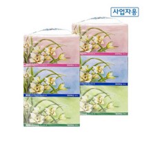 크리넥스 어린이집 각티슈 280매 3개입 2백 총6개 곽휴지 고급 미용 화장용 사각 곽티슈, 4600361 280매x6개