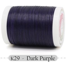 바느질 가죽 공예용 납작한 왁스 실 손으로 꿰매기 DIY 공예 땋은 제본 신발 수리 실 0.8mm, 29 29 - Dark Purple