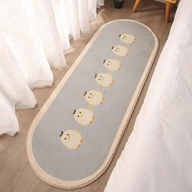 원룸 안방 침실 침대옆 홈 인테리어 바닥 귀여운 매트 포인트 러그 직사각형 직사각 긴 카페트