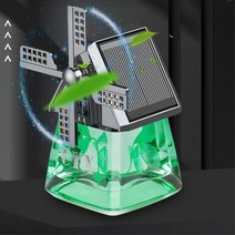 풍차 회전 움직이는 향기 선물용차량용방향제 내부 경차 전기차 탈취 렌트, 그린, 레몬라벤더