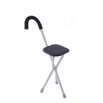 지팡이 의자 목발 복지용구 노인 어르신 걷기보조기구 a06, 단일사이즈, 삼각대 사이드 블랙