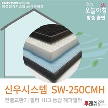신우시스템 SW-250CMH H13 아파트환기장치필터 707후레쉬에어, 자가교체