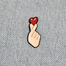 BC507 손하트 뱃지 배지 브로치