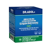 닥터아돌 징코빌로바 루테인 지아잔틴 3중기능 Dr.Adol+ 900mg x 60캡슐 + 퍼스널마켓 약통증정, 닥터아돌 루테인지아잔틴 X 3개