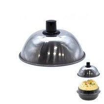 스텐 업소용 계란찜 덮게 130x65mm (손잡이20mm), 1개