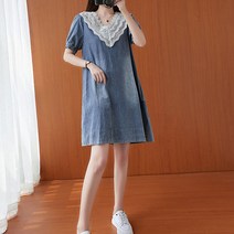 4050대 미시룩 중년여성 빅사이즈 여름 데님 원피스 lksyaor5