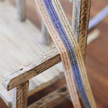 면사 영문리본(폭1cm 길이90cm) 리본공예 diy재료 포장 리본끈 리본부자재, 다크브라운