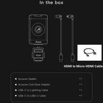 Accsoon-SeeMo 모바일 모니터링 변환기 라이브 스트리밍 공유 레코딩 모니터, 03 With A-D Cable