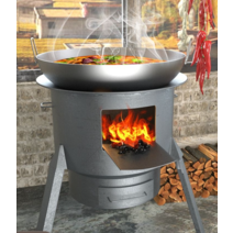 드럼통소각로 화목난로 가열로 소각 전원 주택 야외, 회색 모델 35cm1.5 두께 2 용광로 링