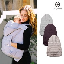 허그파파 코쿤 아기띠 패딩 워머, 차콜, 차콜