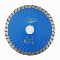 직경 125mm 프레스 다이아몬드 웨이브 터보 블레이드 5 톱 스톤 콘크리트 커팅 디스크 휠, 기본