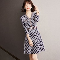 여성 하객 롱원피스 명품스타일 귀여운 프린트 여신 드레스 펜트하우스 심수련