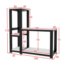 수족관 받침대 인테리어 축양장 철제 소품선반 광폭, 플라워랙30x40x120실린더랙100x40x70