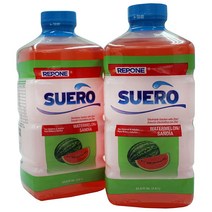 REpoNE SUERo 아연이 함유된 전해질 용액 수분 공급 미네랄 및 영양소 복원 수박 맛 100ml(33 8온스) (2팩)