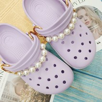 DORAN 진주 체인 스트랩 신발악세사리 파츠 크록스 호환 SET (2pcs)