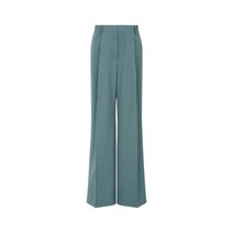 DRIES VAN NOTEN 드리스반노튼 여성 울 블렌드 와이드 팬츠 - 다크 그린