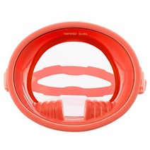 180 ° 와이드 뷰 스쿠버 다이빙 마스크 최고의 비전 스노클링 스피어 낚시 전체 다이빙 마스크를위한 빅 프레임 방수 및 안개 방지 렌즈, 약2주 소요, 코랄 레드
