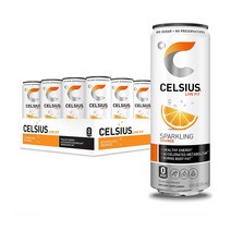 CELSIUS 셀시우스 스파클링 오렌지 에너지 드링크 12캔