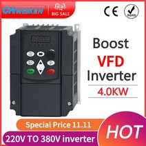 주파수 변환기 헤르츠 단상 입력 상 출력 드라이브 인버터 모터 속도, 5.5kw 8HP 13A, Single phase 220V, Three-phase 380V