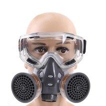 비재호흡마스크 안전 고글 스키 스노우 보드 바이크 오토바이 안경 눈 보호 작업 실험실, Goggles and Mask