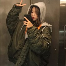 신이SH 더블샵 여성 간지나는 후드패딩점퍼 후드항공점퍼 패딩숏점퍼