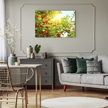 아란아트 사과그림 풍수 인테리어 캔버스 액자 주방 거실, 11.선샤인 붉은사과
