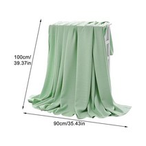 차박이불 대나무 섬유 수건 소파 담요 낮잠 이불 휴대용 여행 캠핑 침대보 홈 데코 여름 냉각, [04] green 90x100